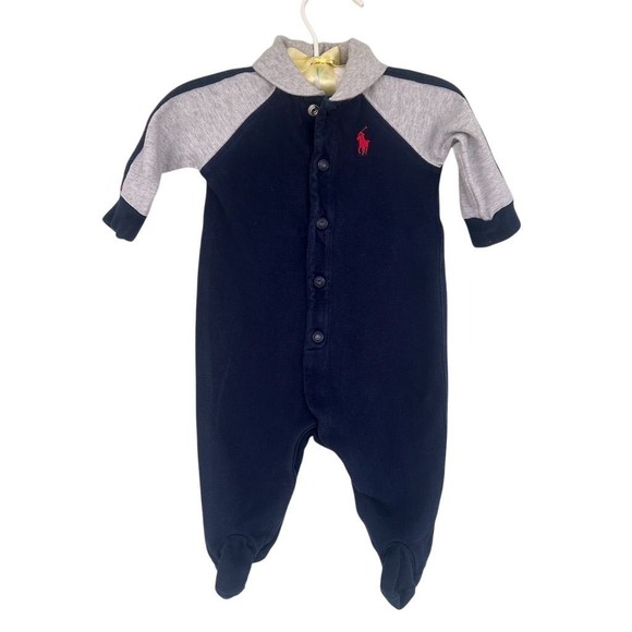 Ralph Lauren Other - Ralph Lauren Baby Boys Navy Blue Shawl Collar Coverall